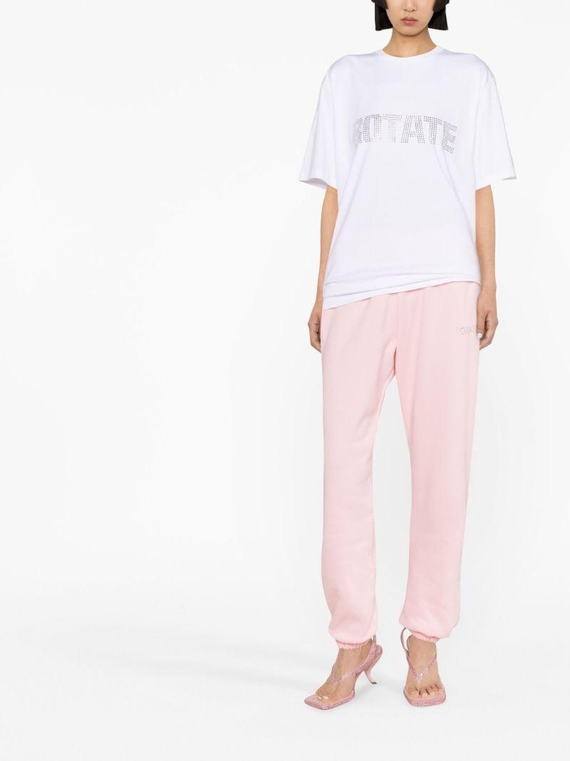 White Logo Embellished T-shirt