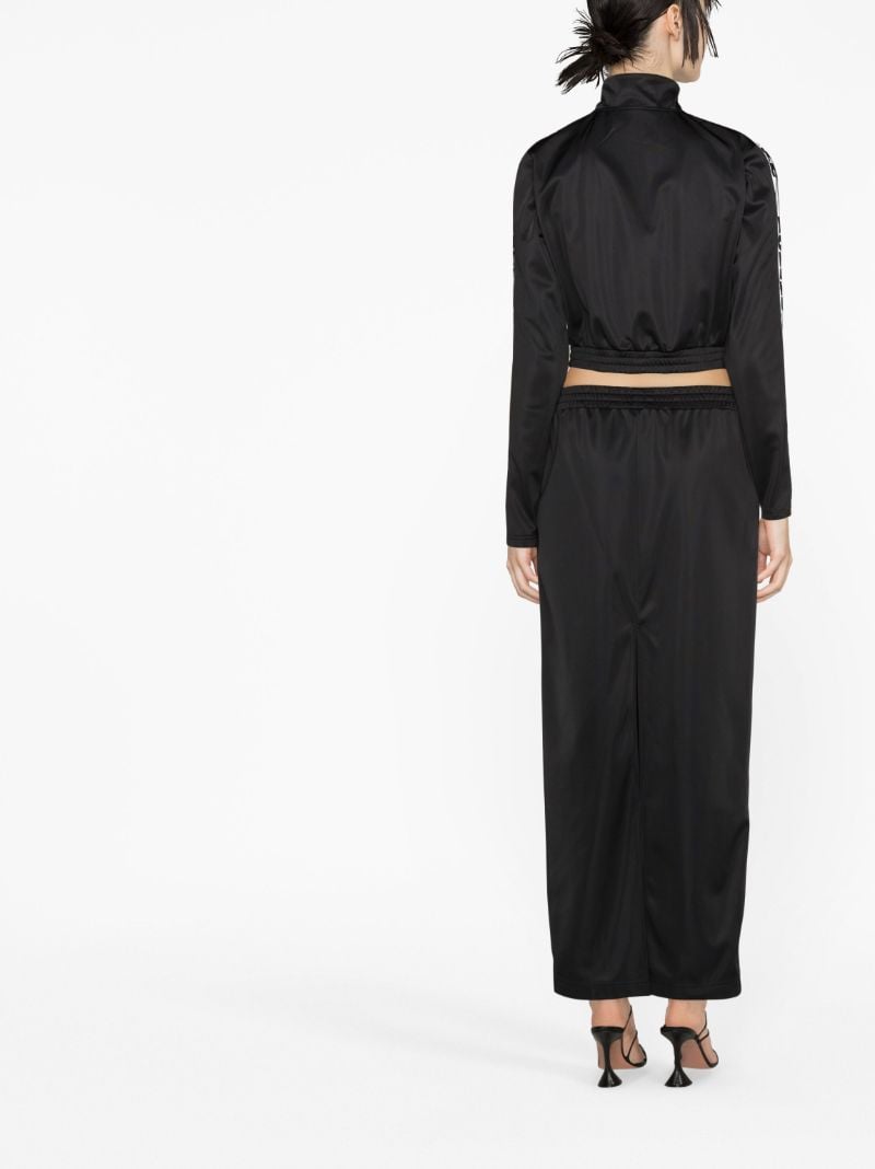 Black Logo Print Cropped Jacket