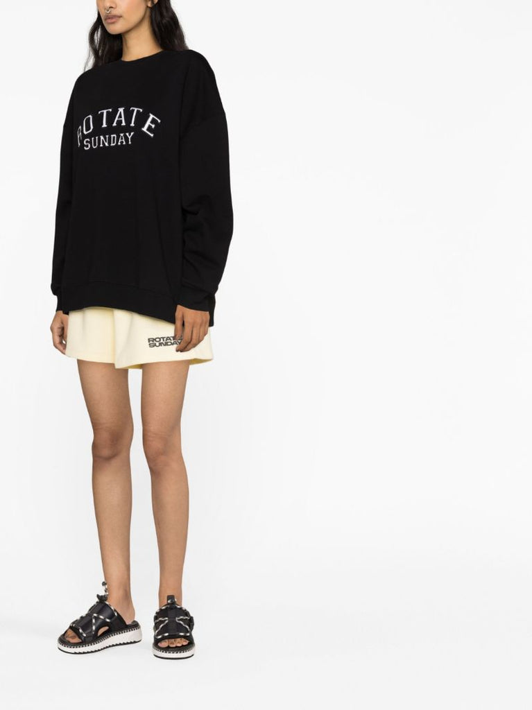 Black Logo Embroidered Sweatshirt