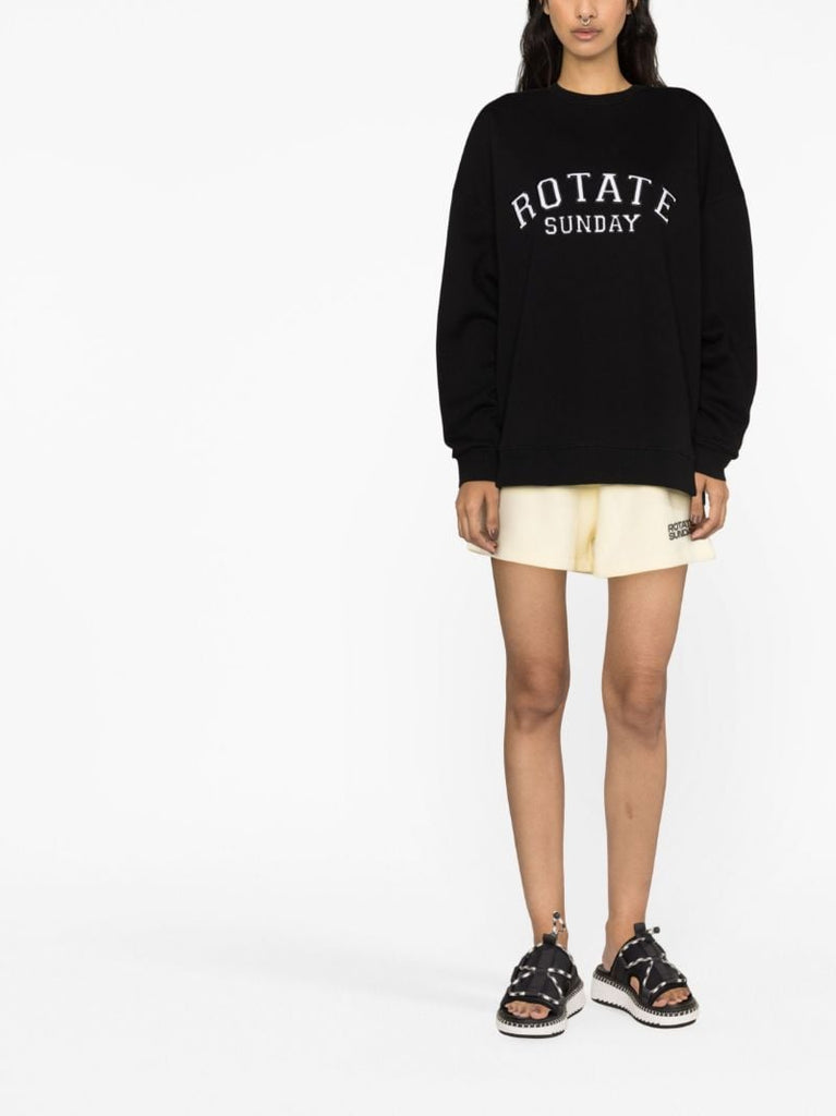 Black Logo Embroidered Sweatshirt