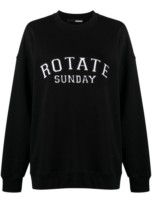 Black Logo Embroidered Sweatshirt