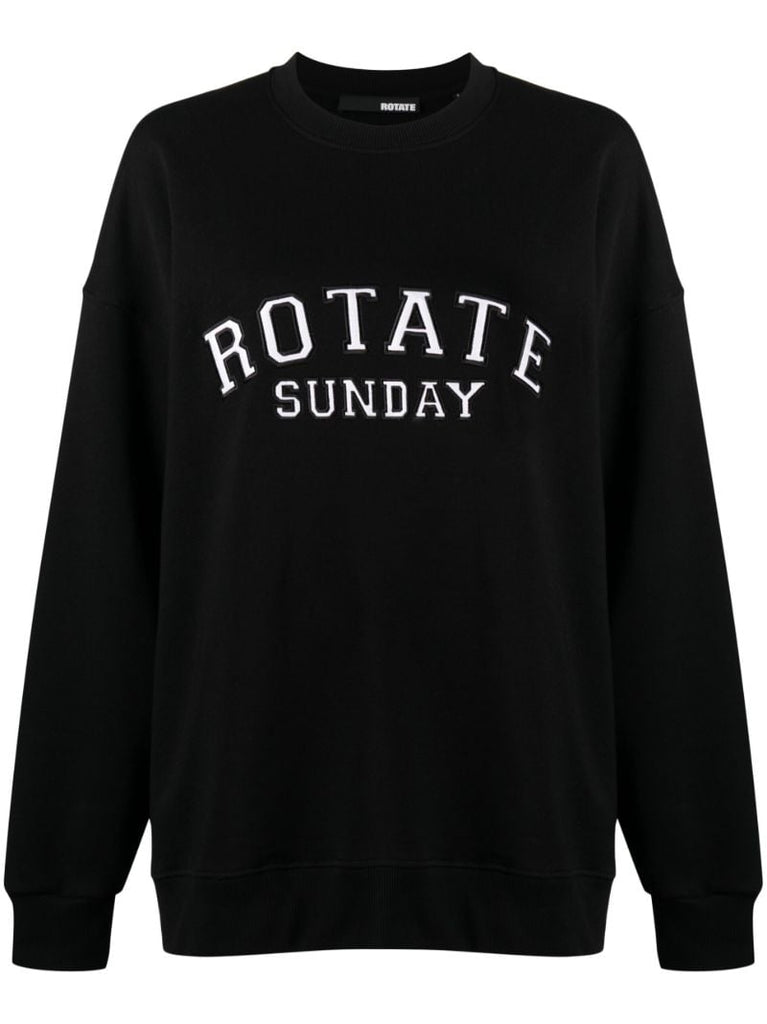 Black Logo Embroidered Sweatshirt