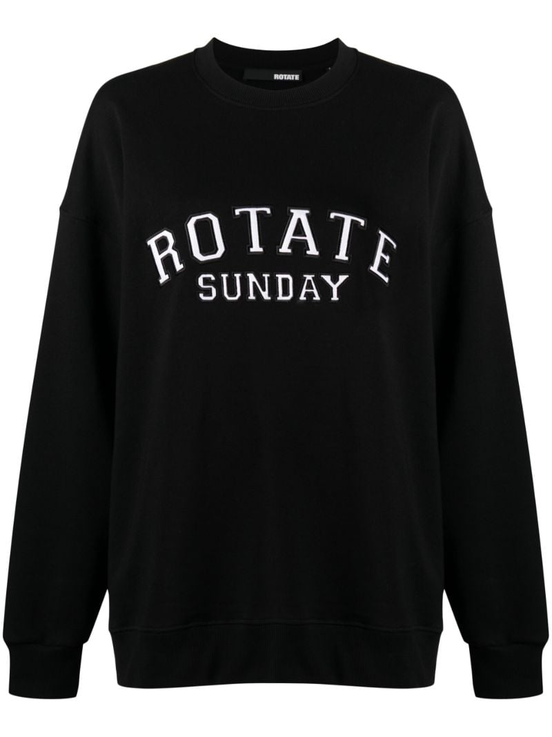 Black Logo Embroidered Sweatshirt