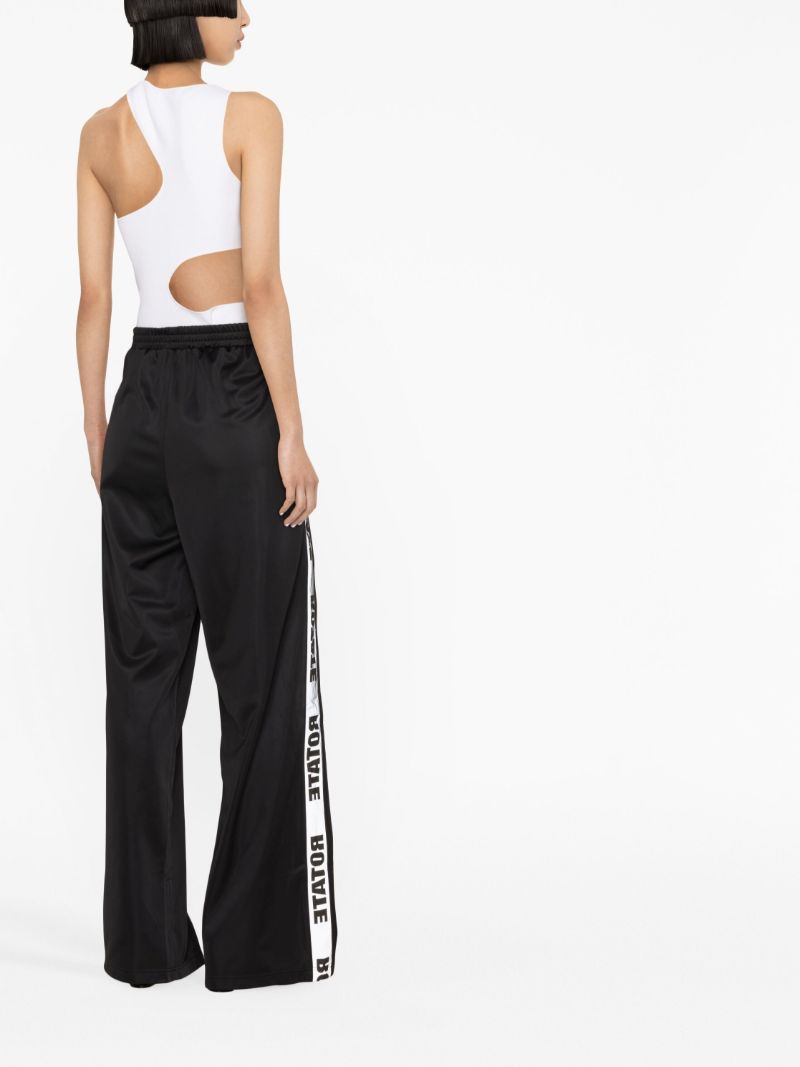 Black Logo Tape Straight-leg Trousers