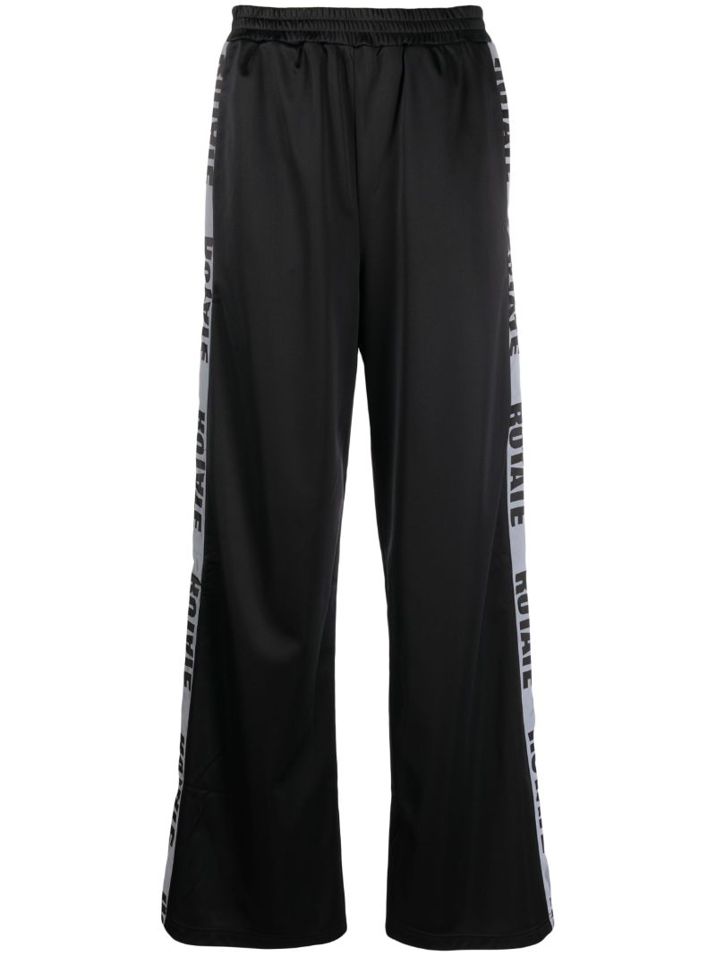 Black Logo Tape Straight-leg Trousers
