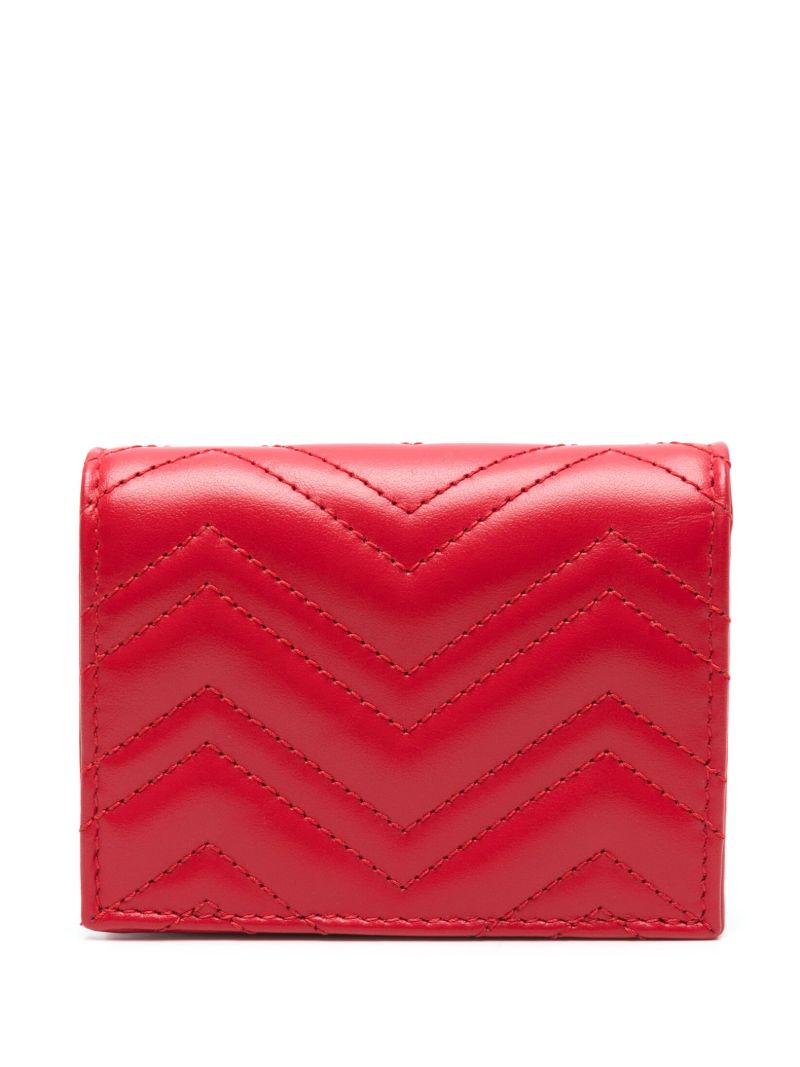 Red Gg Marmont Leather Wallet