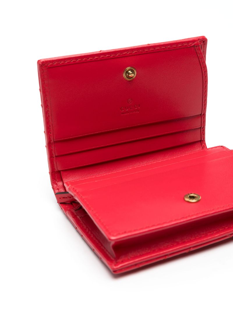 Red Gg Marmont Leather Wallet