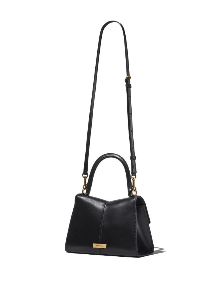 Black J Marc Chain Logo Top Handle Bag