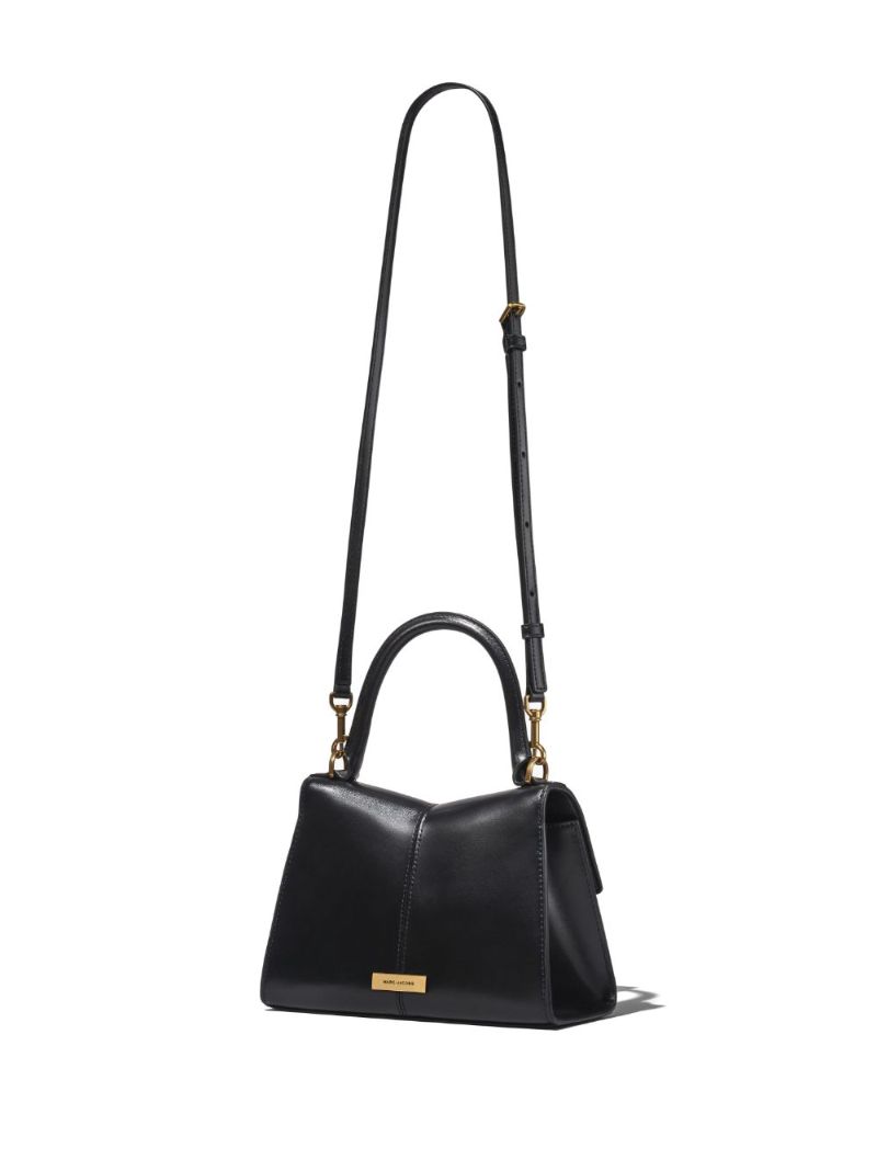 Black J Marc Chain Logo Top Handle Bag