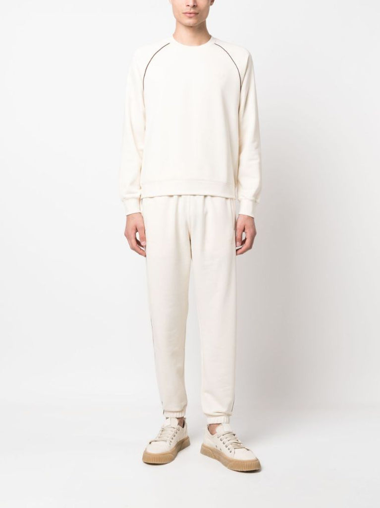 Neutral Seam Detailed Crew Neck Sweatshirt