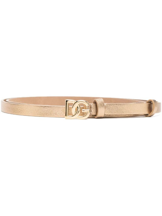 Dg Logo Leather Belt