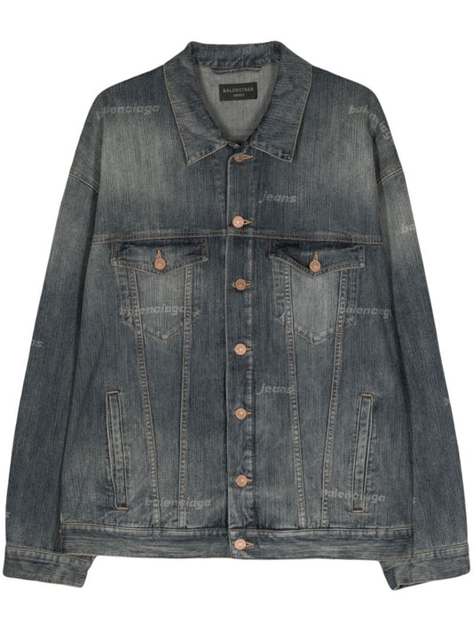 Blue Logo-print Denim Jacket
