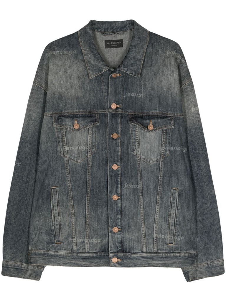 Blue Logo-print Denim Jacket