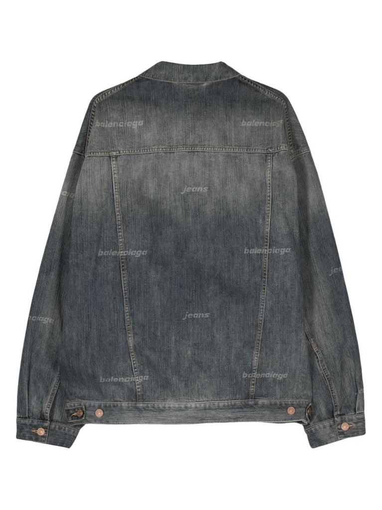 Blue Logo-print Denim Jacket
