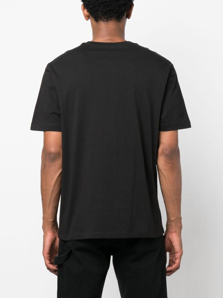 Black Rue Bone Skeleton Logo Print T-shirt