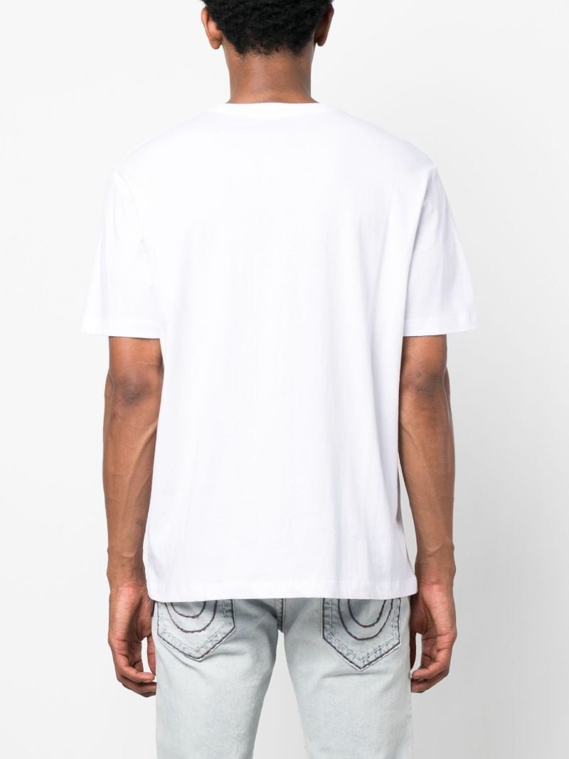 White True Bone Skeleton Logo Print T-shirt