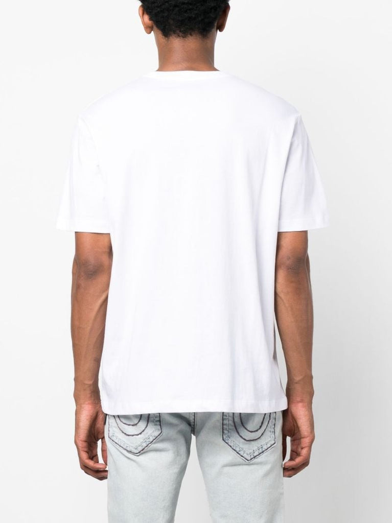 White True Bone Skeleton Logo Print T-shirt