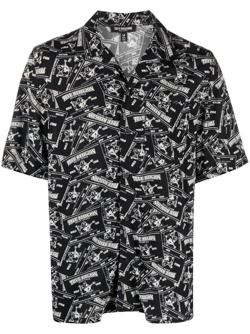 Black Label Resort Print Shirt