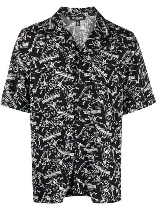 Black Label Resort Print Shirt