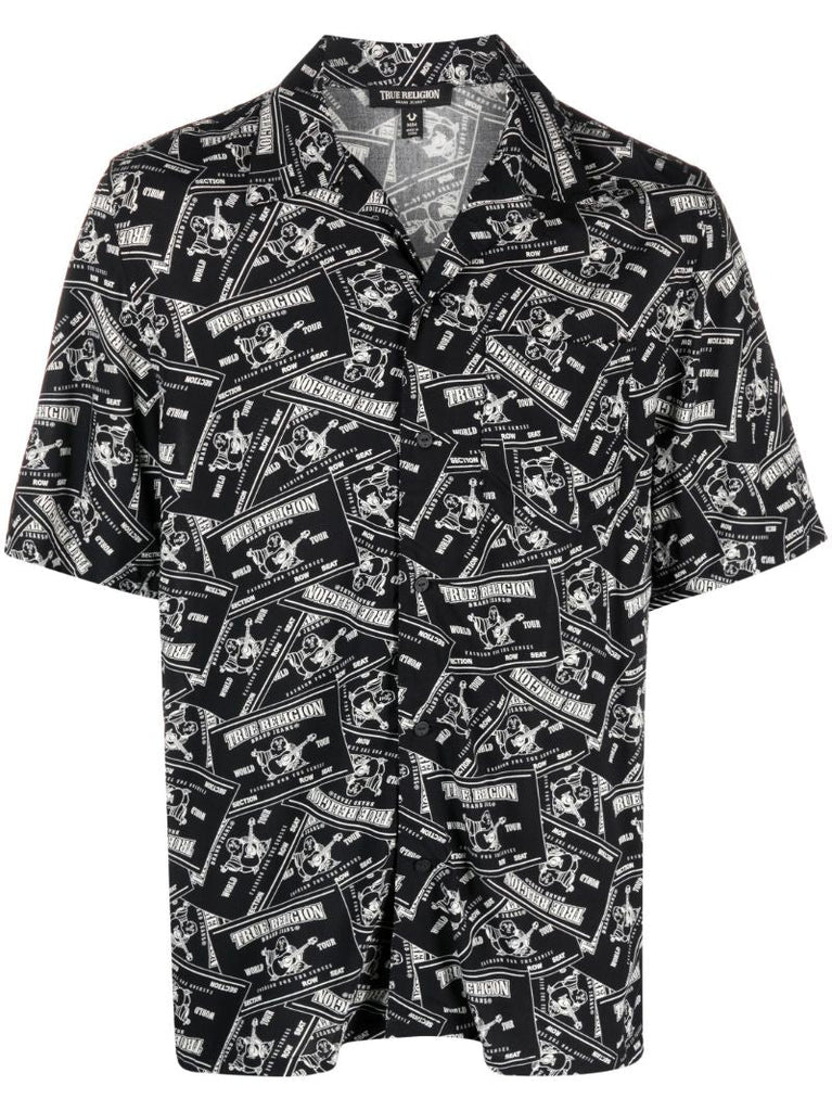 Black Label Resort Print Shirt