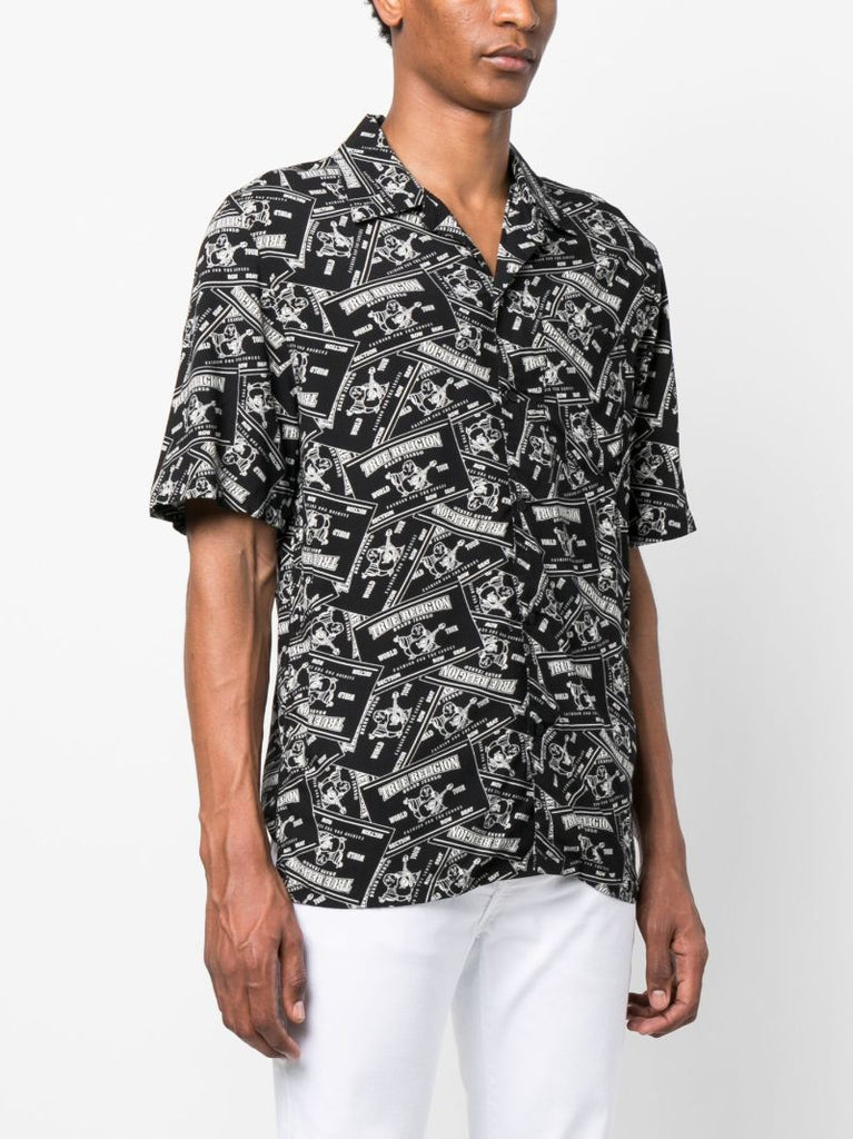 Black Label Resort Print Shirt