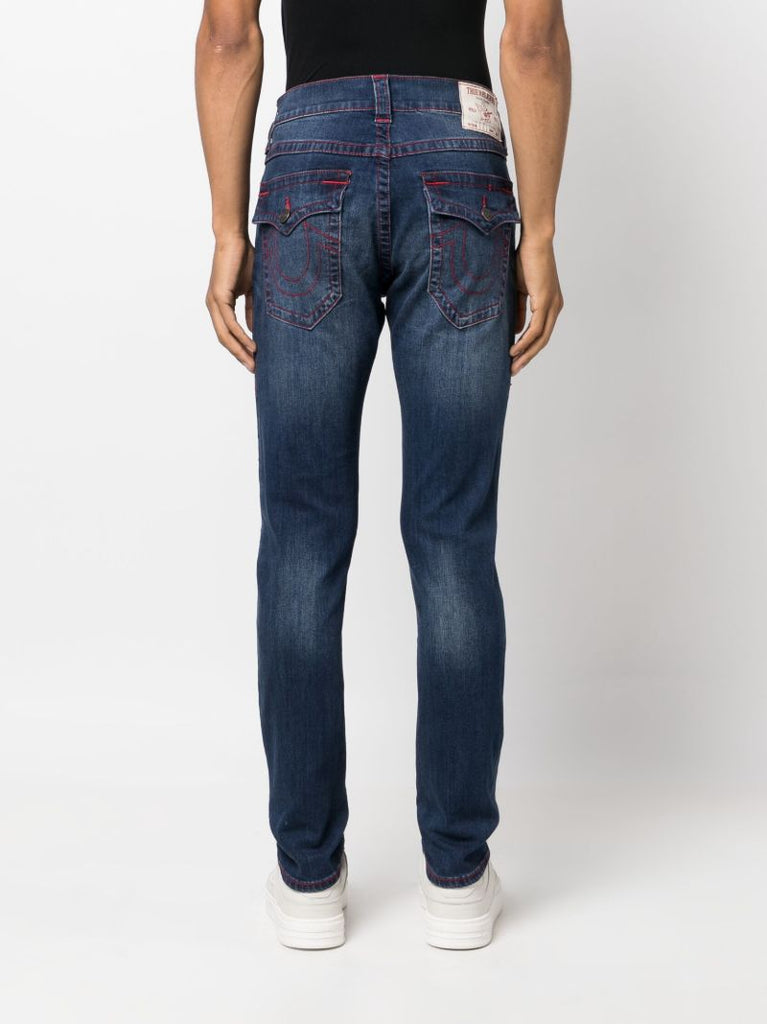 Blue Mid-rise Skinny Jeans