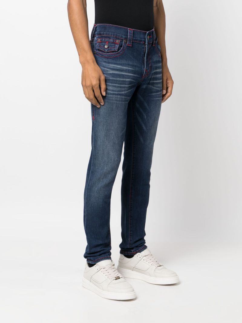 Blue Mid-rise Skinny Jeans