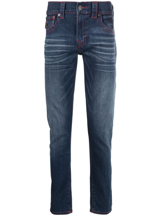 Blue Mid-rise Skinny Jeans
