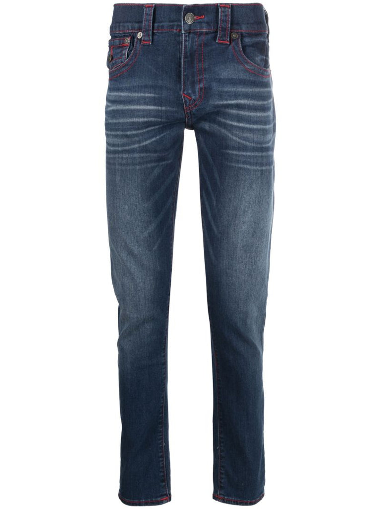 Blue Mid-rise Skinny Jeans