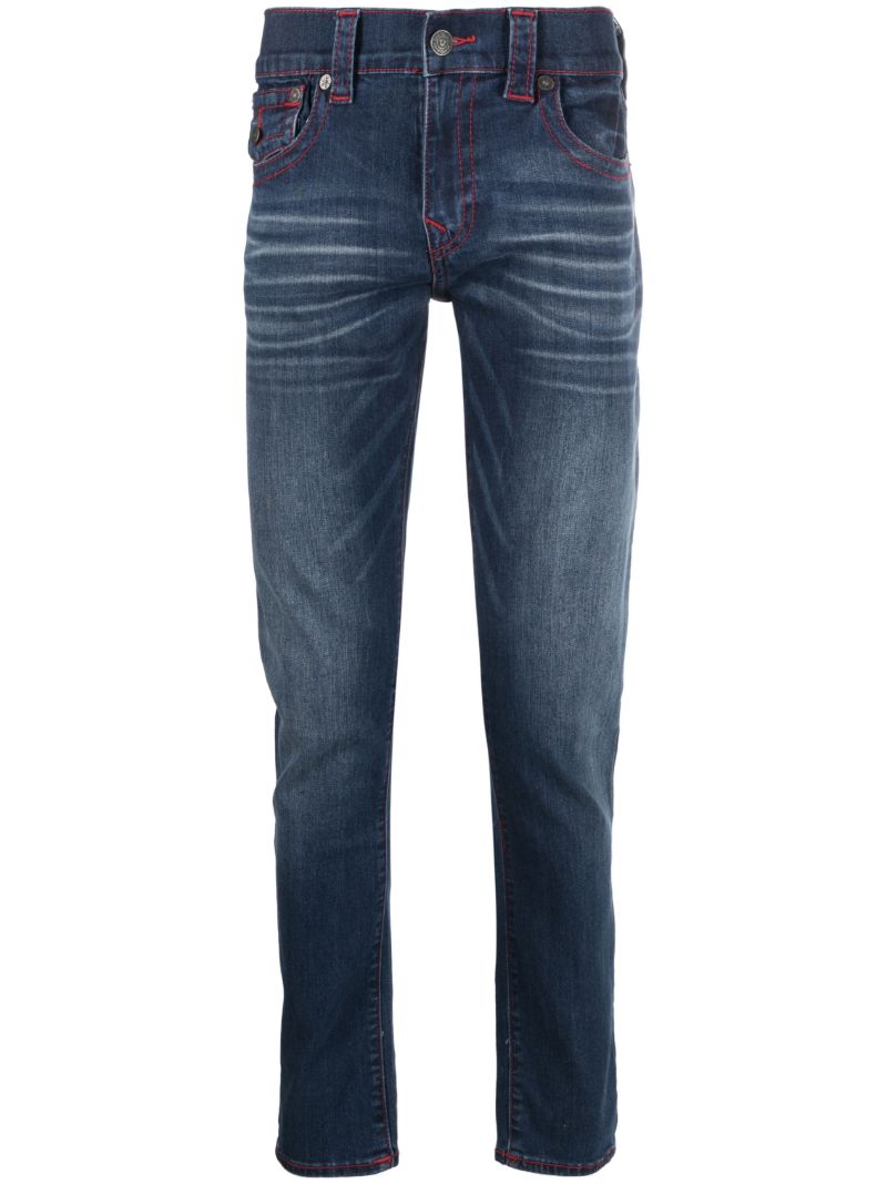 Blue Mid-rise Skinny Jeans