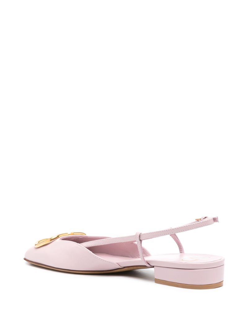 Purple Vlogo Signature 20 Leather Slingback Pumps