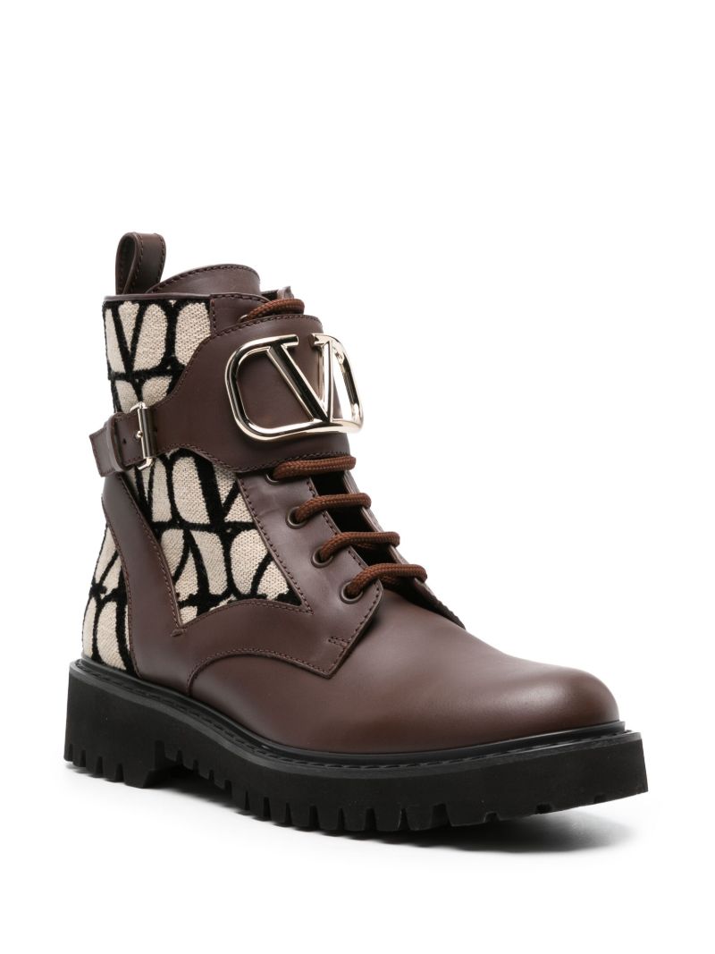 Brown Toile Iconographe Leather Boots