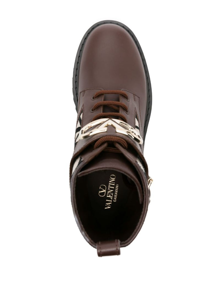 Brown Toile Iconographe Leather Boots