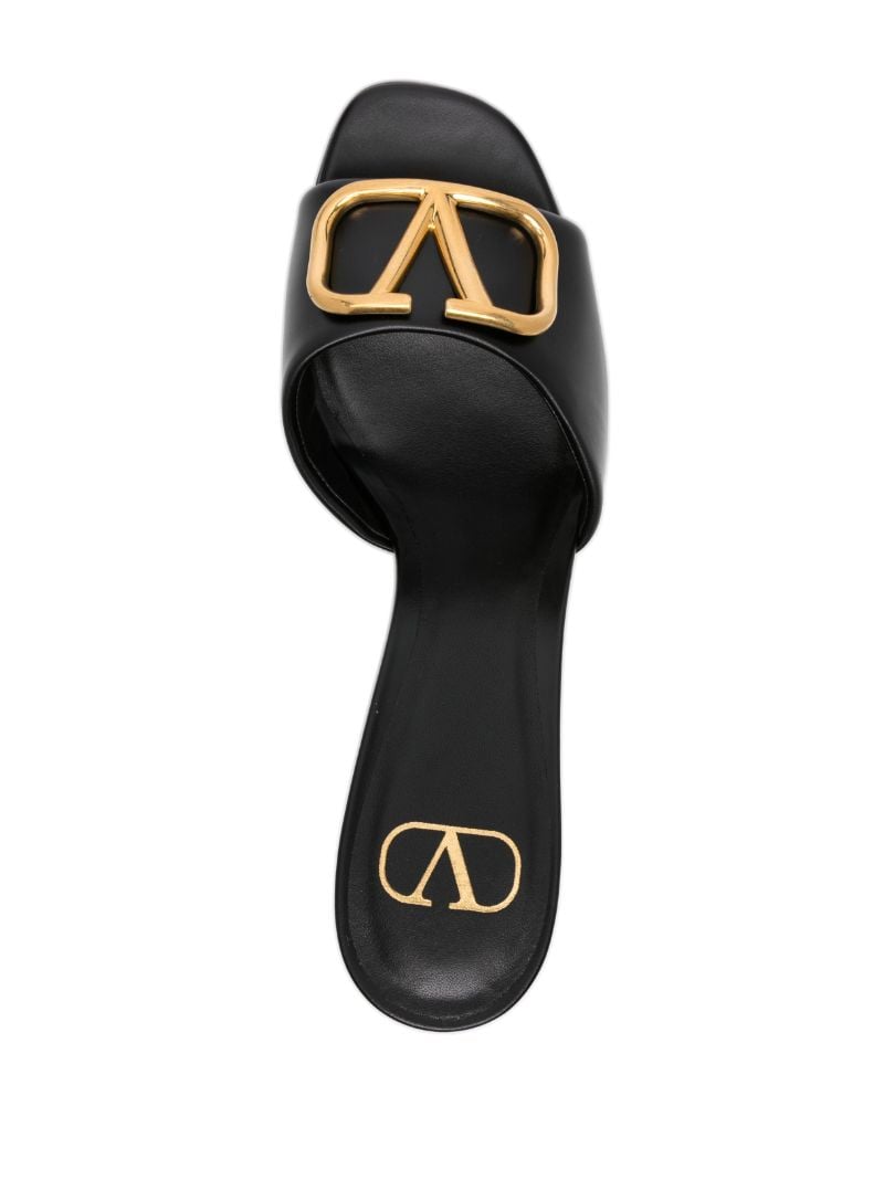 Black Vlogo Signature 90 Leather Mules
