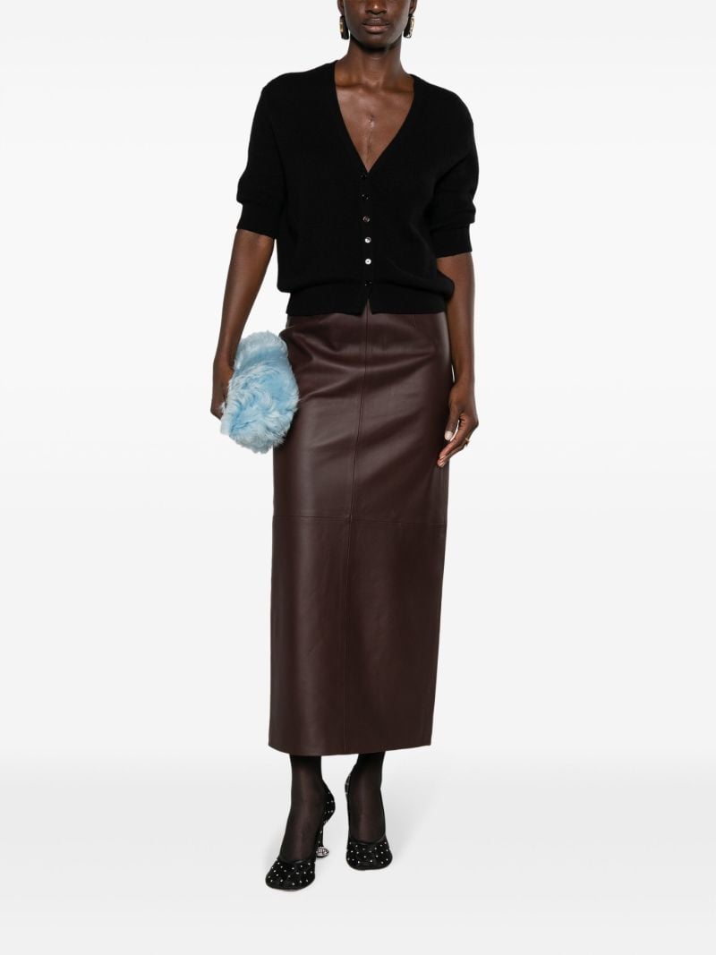 Brown Mari Leather Skirt