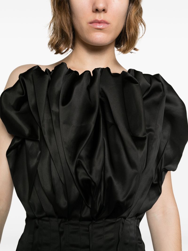 Black Emilia Strapless Midi Dress
