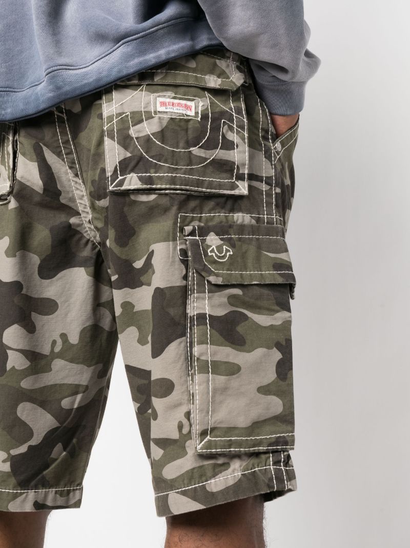 Green Camouflage Cargo Shorts