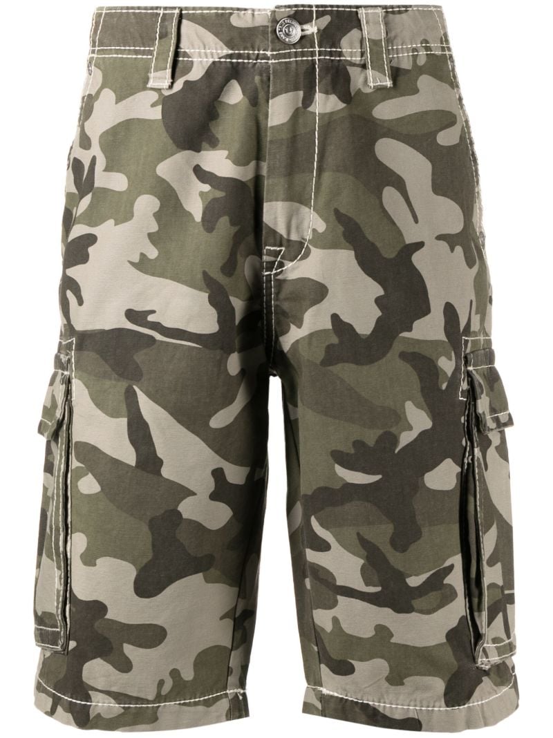 Green Camouflage Cargo Shorts