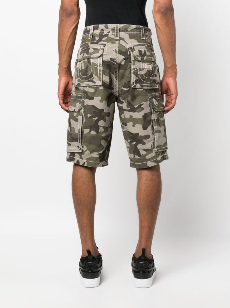 Green Camouflage Cargo Shorts