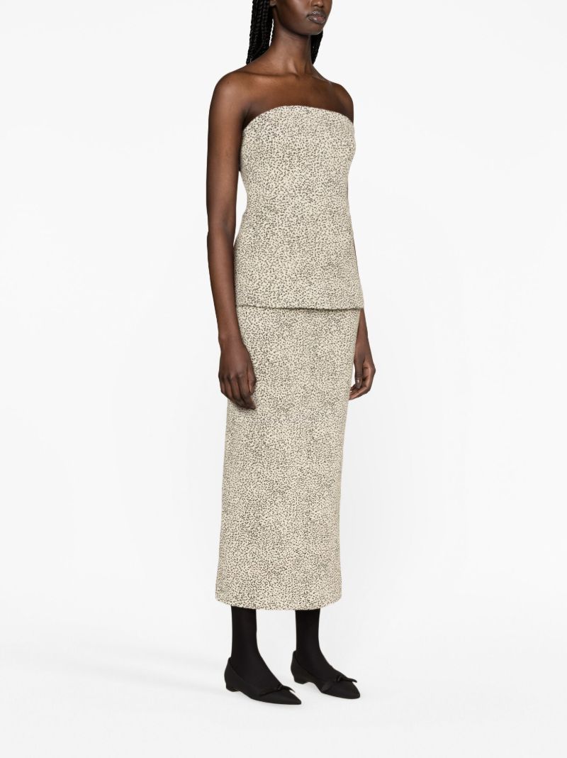 Neutral Gracie Jacquard Bandeau Top