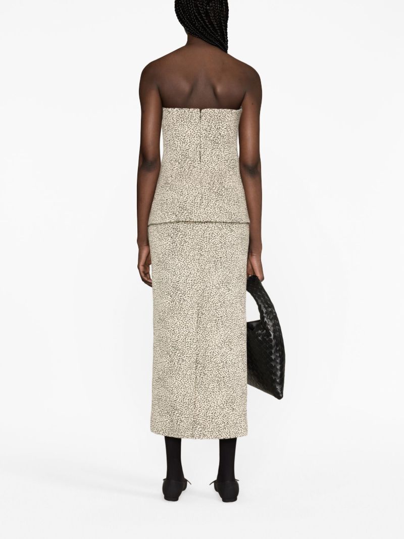 Neutral Gracie Jacquard Bandeau Top