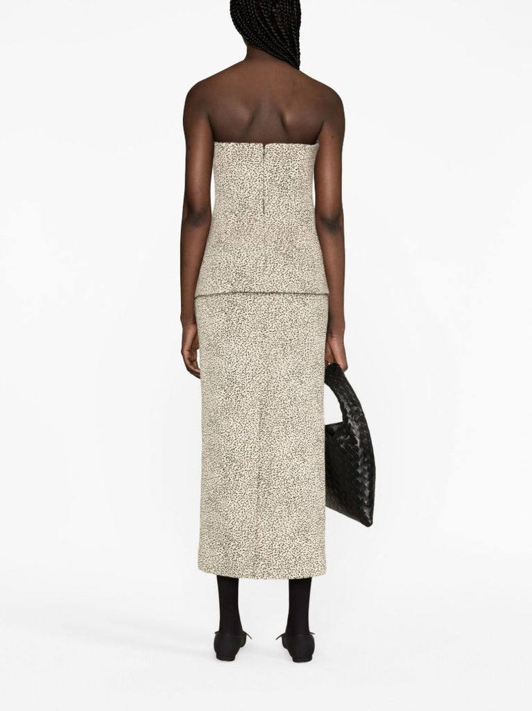 Neutral Gracie Jacquard Bandeau Top