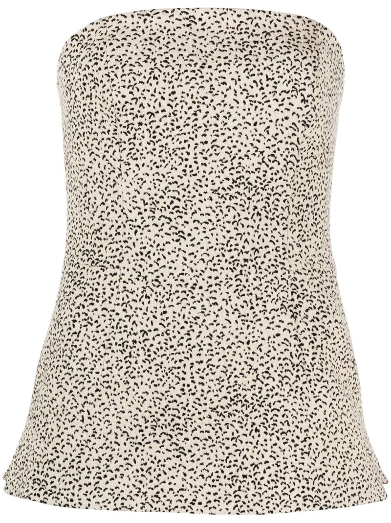 Neutral Gracie Jacquard Bandeau Top