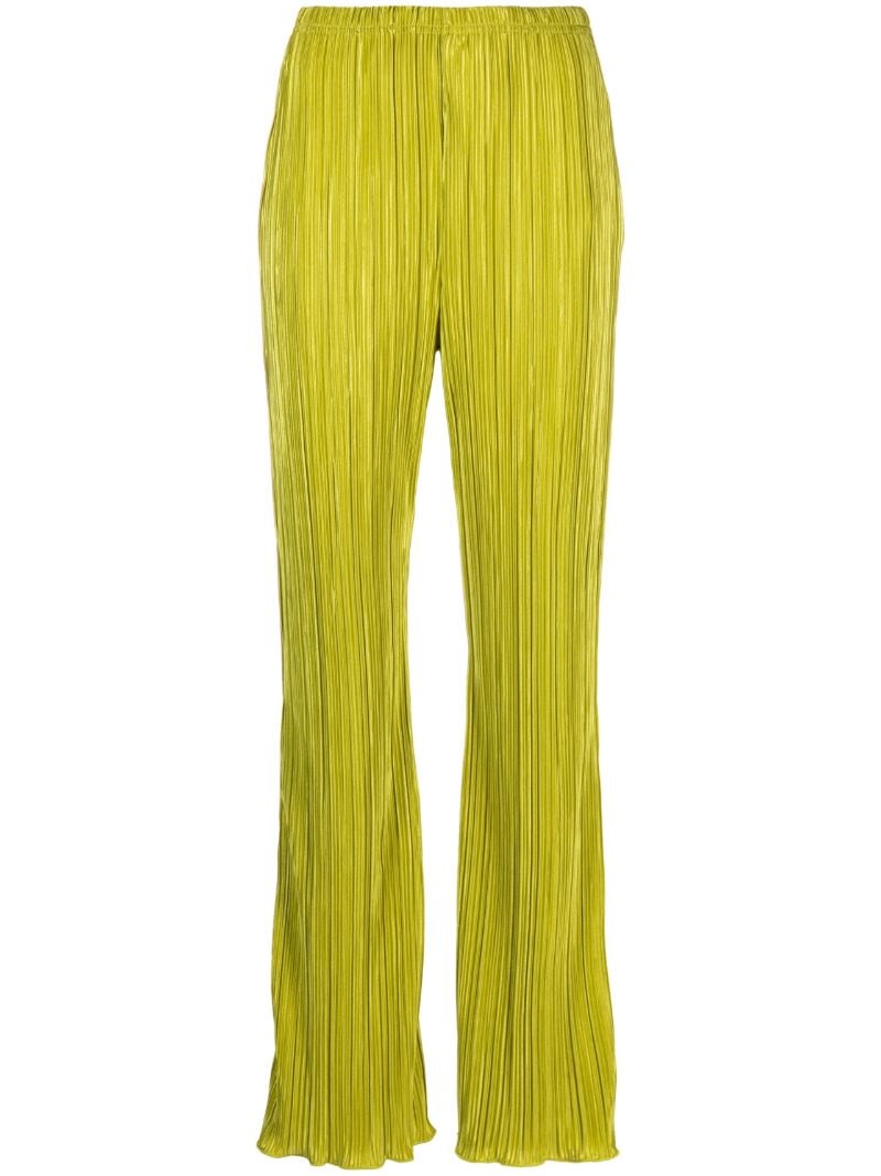 Yellow Always Fits PlissÃ_x0083_Â© Flared Trousers