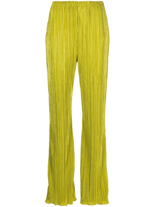 Yellow Always Fits PlissÃ_x0083_Â© Flared Trousers