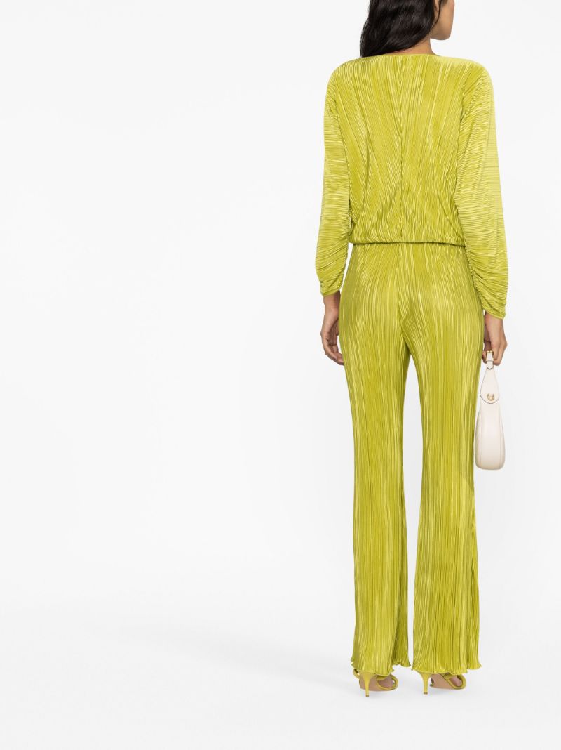 Yellow Always Fits PlissÃ_x0083_Â© Flared Trousers