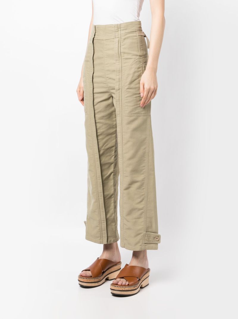 Neutral Utility Cotton Wide-leg Trousers