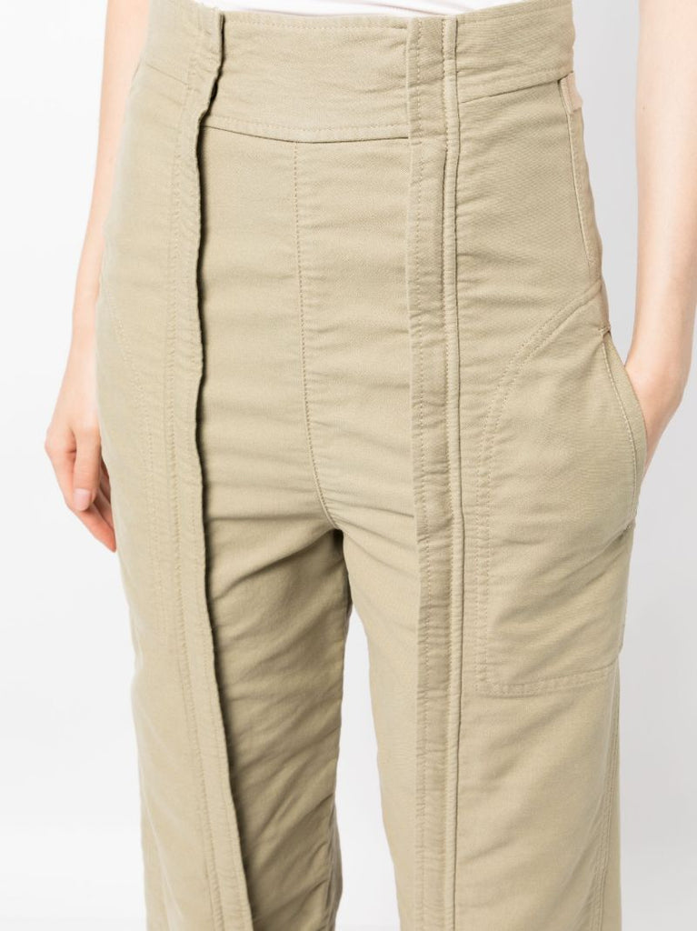 Neutral Utility Cotton Wide-leg Trousers