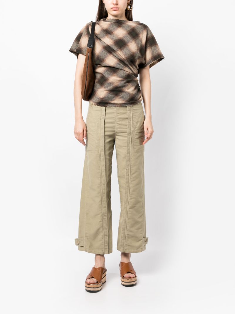 Neutral Utility Cotton Wide-leg Trousers