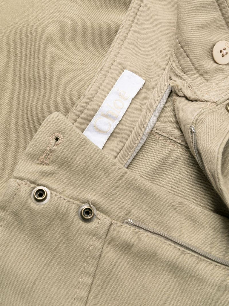 Neutral Utility Cotton Wide-leg Trousers